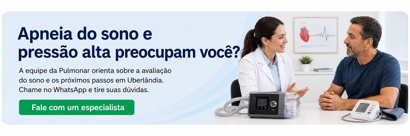 Apneia do sono e pressão alta preocupam você? Fale com um especialista da Pulmonar em UberlÃ¢ndia