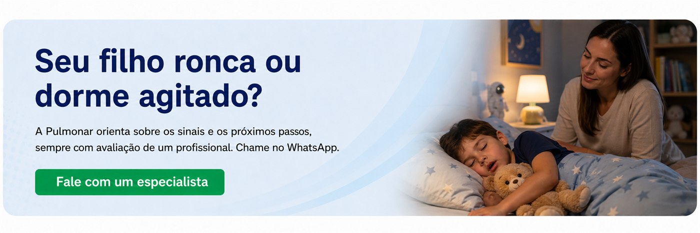 Seu filho ronca ou dorme agitado? Fale com um especialista da Pulmonar em UberlÃ¢ndia