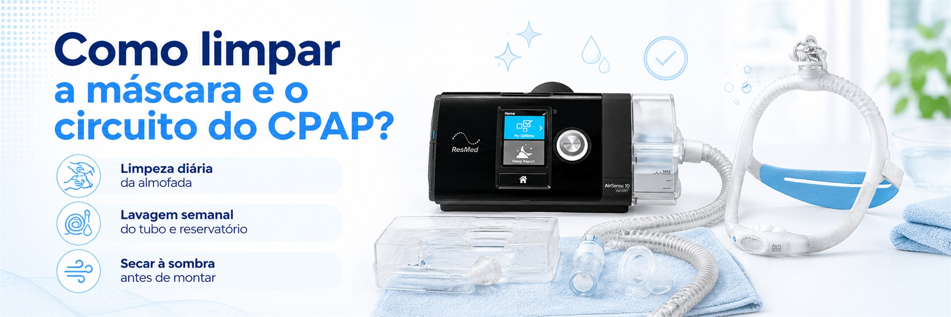 Como limpar a máscara e o circuito do CPAP? - Pulmonar Saude do Sono em Uberlandia