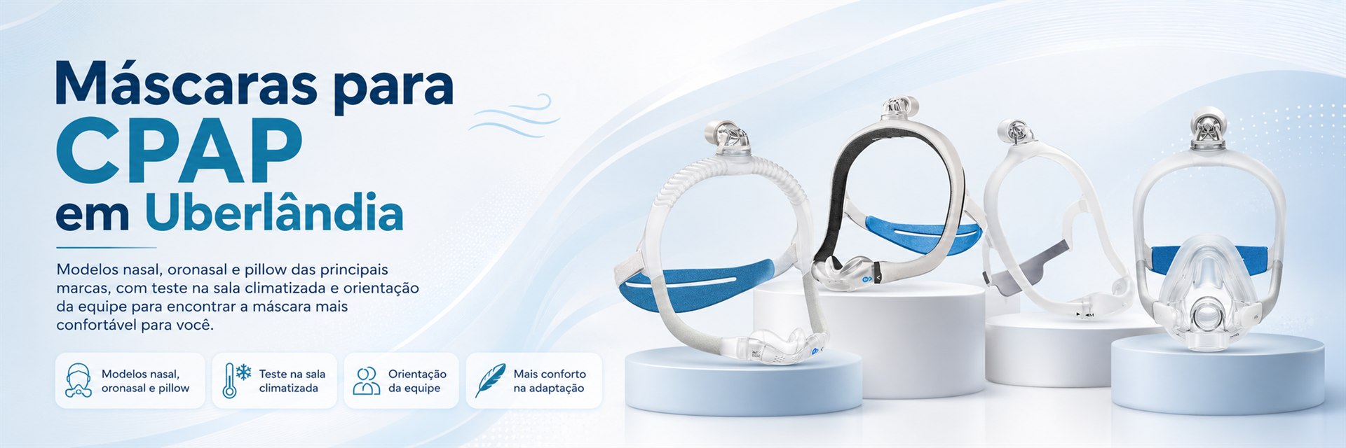 Máscaras para CPAP em Uberlândia na Pulmonar Saúde do Sono