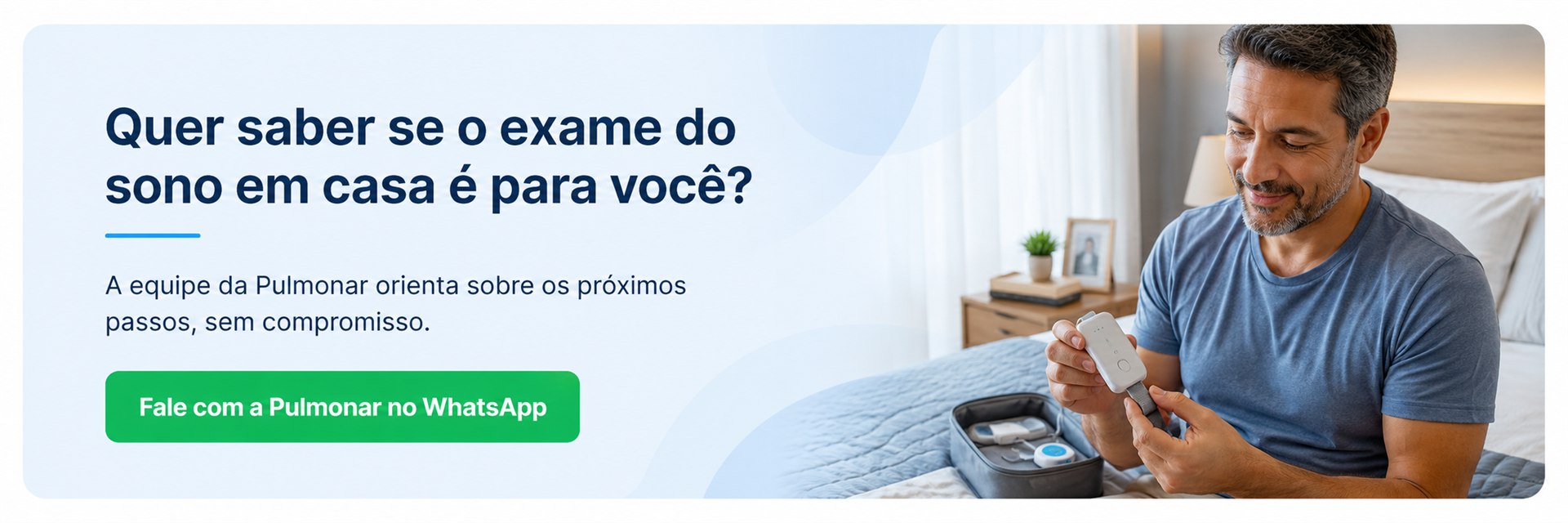 Saiba mais sobre o exame do sono (polissonografia domiciliar) com a Pulmonar em Uberlândia