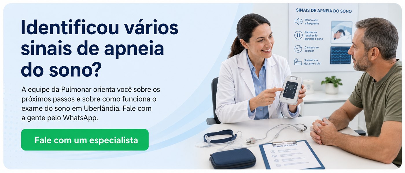 Identificou vários sinais de apneia do sono? Fale com um especialista da Pulmonar em Uberlândia